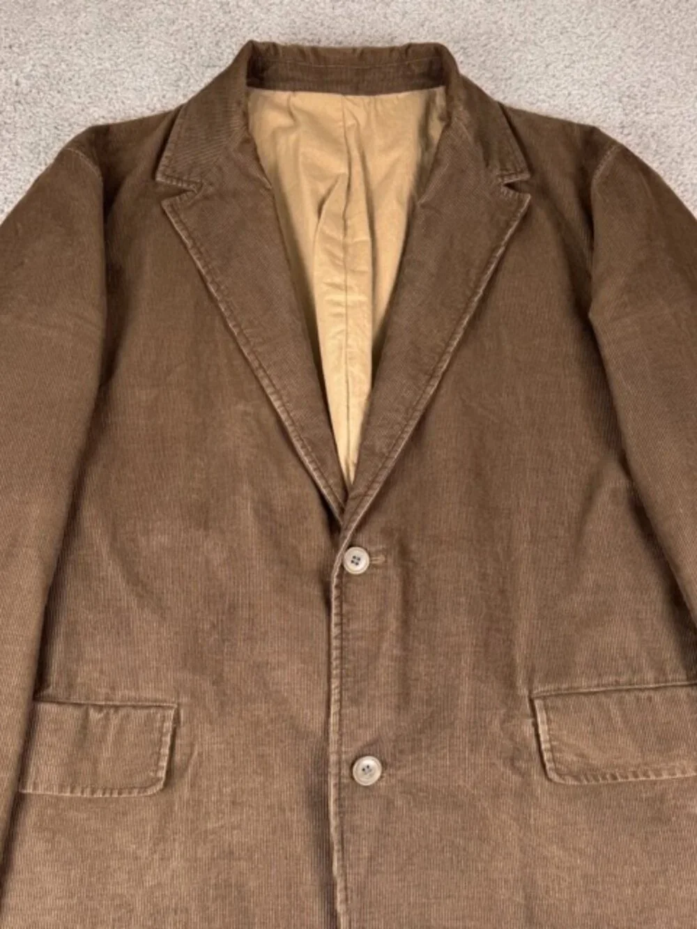 Vintage J Crew Cord Blazer Men's XL Brown Corduroy Sport Coat Jacket 65760